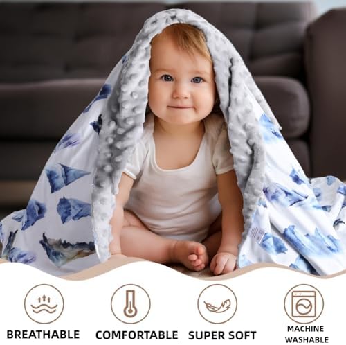 FIGEPO Baby Boy Blanket Double Layer Fuzzy