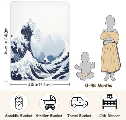 Baby Blanket for Unisex 30x40 Inch Soft and Breathable