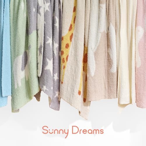EVERGRACE Soft Plush Baby Blanket with Bear Pattern