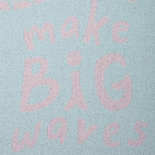 DEMDACO Mermaid Bed Blanket 40x30 Soft Pastel Blue