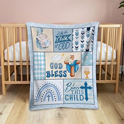 Muchnee Baptism Blanket - Personalized 40x30in Baby Gift