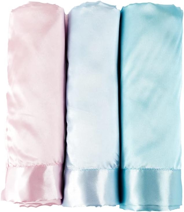 Heavens Cuddles Double Sided Satin Baby Blanket Seafoam 48x36