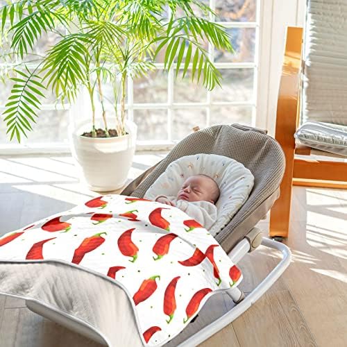 Pigsaly Chili Pepper Baby Blanket 30x40 in