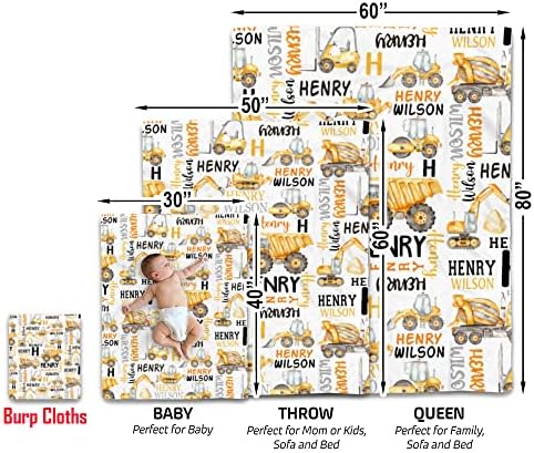 Custom Baby Blanket with Name - Car Theme