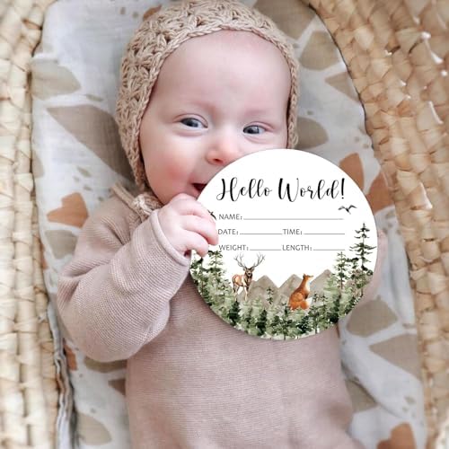 Yuzioey Milestone Blanket with Birth Stats 50x40 Green