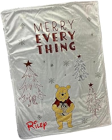 Disney Winnie The Pooh Personalized Christmas Blanket