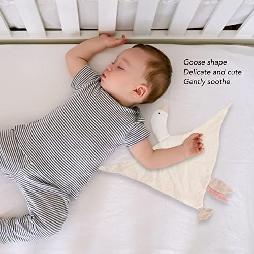 Yosoo Soft Cotton Baby Goose Security Blanket Ivory White