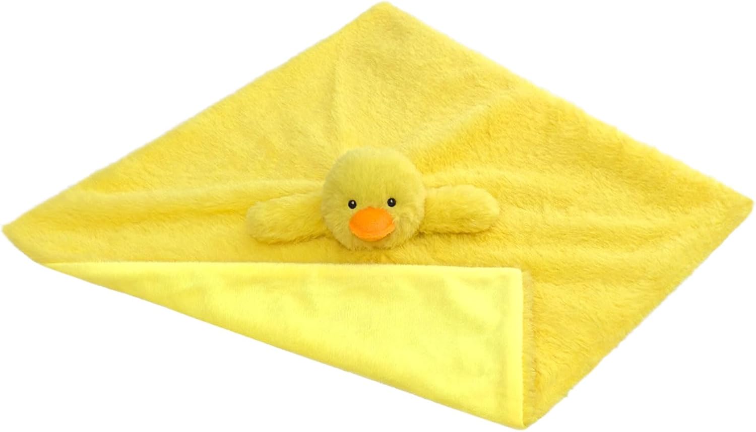 Baby Yellow Duck Security Blanket 14 Inches Plush Stuffed Animal Lovey