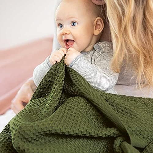Ecoable Baby Thermal Blanket Merino Wool 31x40 Inches Charcoal Grey