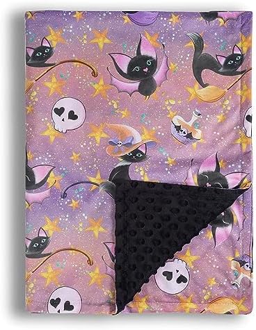 Donsonny Halloween Bat Baby Blanket Soft Minky