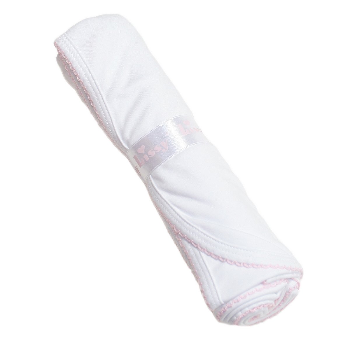 Kissy Kissy Basic Blanket White Pink One Size 1