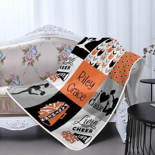 Deven Orange I Love Cheer Cooling Blanket for Toddler