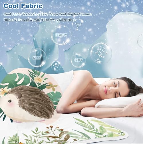 Deven Woodland Leaves Hedgehog Cooling Blanket for Toddler