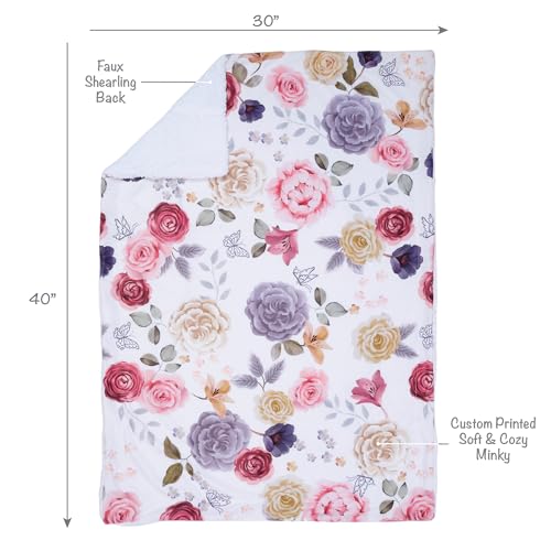 Lambs Ivy Secret Garden Ultra-Soft Fleece Baby Blanket