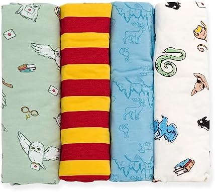 Harry Potter 4 Pack Swaddle Blankets - One Size Fits All 1