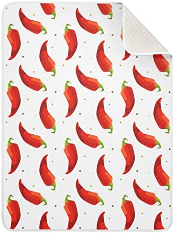Pigsaly Chili Pepper Baby Blanket 30x40 in