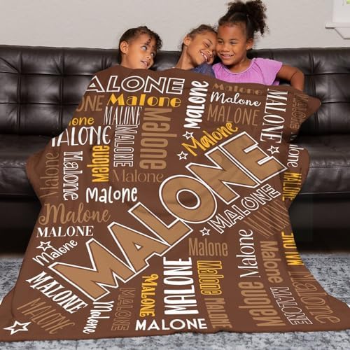 OAHEDIAM Personalized Baby Blanket Brown 30x40 Inches
