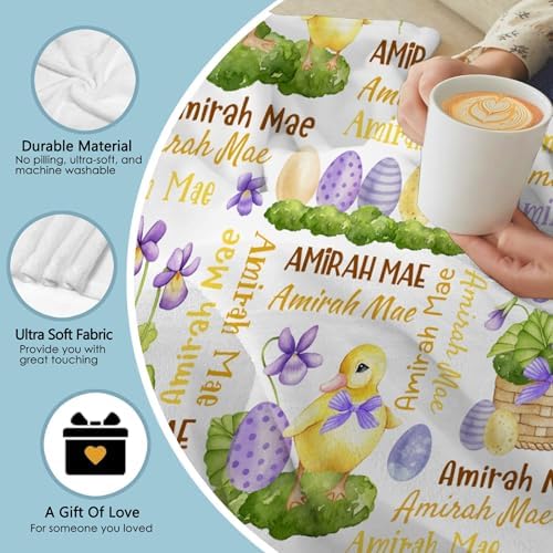 Aniruddha Personalized Duck Baby Blanket 30x40 Size