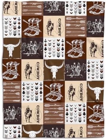 Western Baby Blanket for Nursery Room Decor