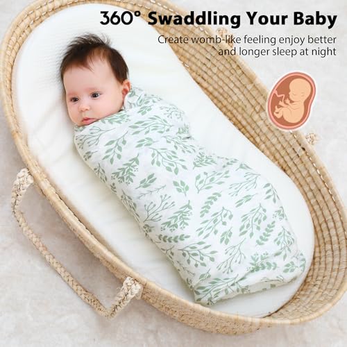 Yoofoss Organic Muslin Swaddle Blanket 47x47 Inches Soft Breathable for Babies
