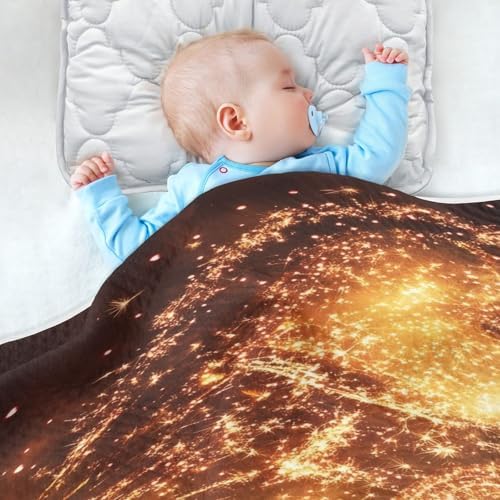 Burbuja Gold Heart Baby Blanket for Boys Girls 30x40