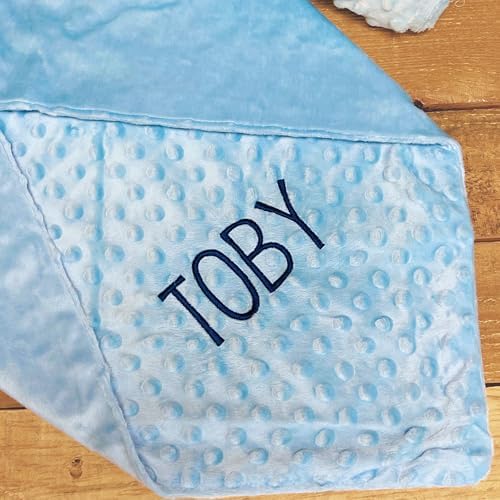 Threadart Personalized Embroidery Minky Blanket for Baby
