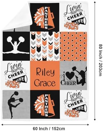 Deven Orange I Love Cheer Cooling Blanket for Toddler