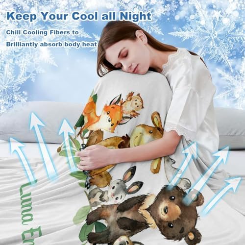 Deven Greenery Jungle Animals Cooling Blanket for Toddler