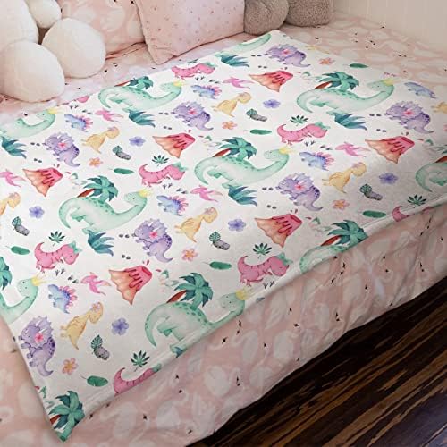 HawSkgFub Dinosaur Bed Blanket for Girls