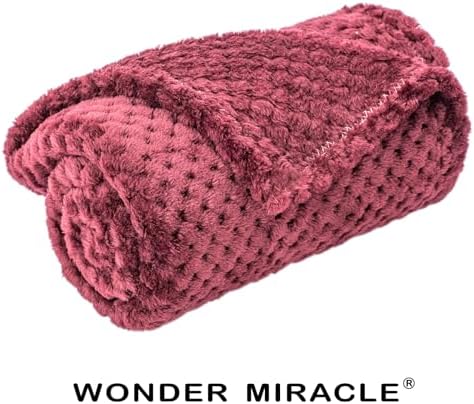 WONDER MIRACLE Fuzzy Blanket for Baby - Soft Coral Red