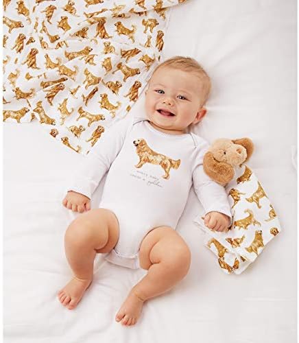 Mud Pie Golden Retriever Muslin Swaddle Blanket