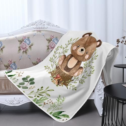Deven Forest Animals Bear Cooling Blanket for Toddler 1