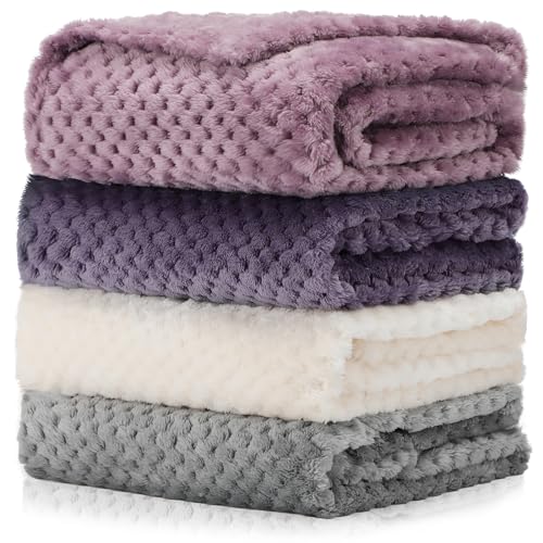 Frienda 4 Pcs Fluffy Baby Blanket Set