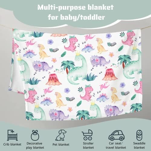 HawSkgFub Dinosaur Bed Blanket for Girls
