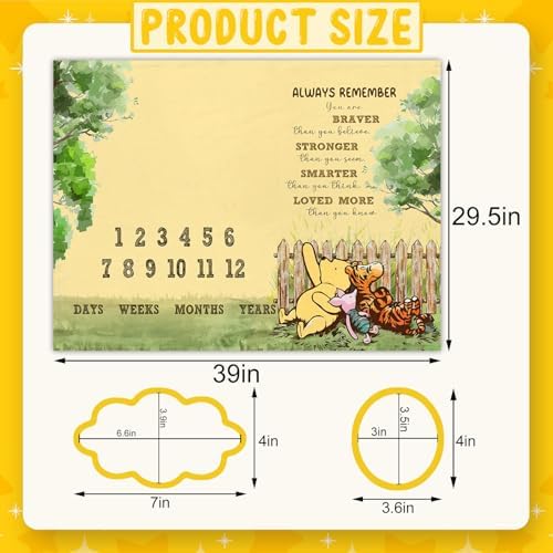 Winnie Baby Milestone Blanket Set with Photo Frames