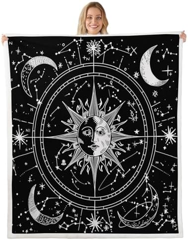 Jejeloiu Boho Exotic Fleece Throw Blanket for Kids Teens and Babies
