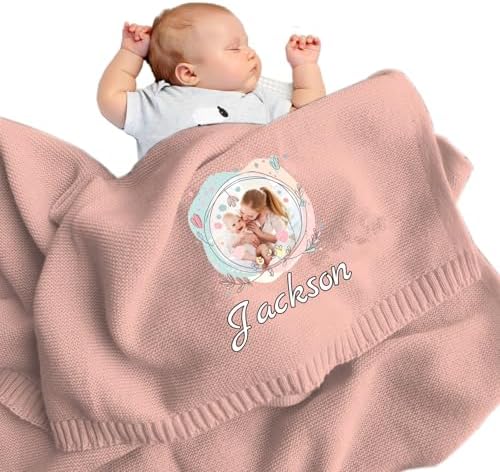 Custom Baby Blanket with Name and Photo