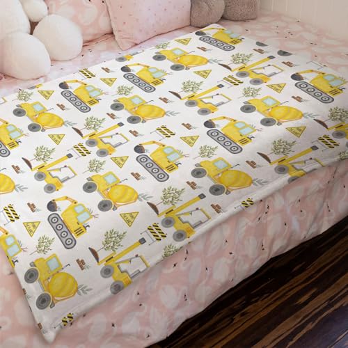 Hwmmbh Baby Construction Truck Flannel Blanket 1
