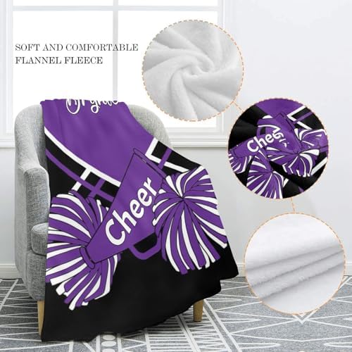 Custom Cheerleader Blanket with Name for Newborn