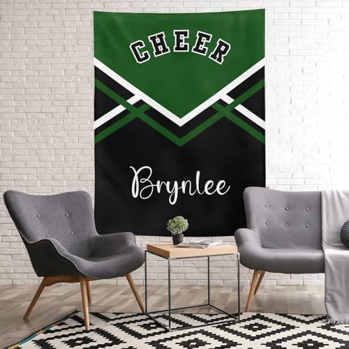 Custom Dark Green Baby Blanket with Name for Newborn