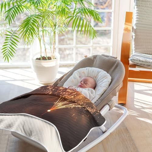 Burbuja Gold Heart Baby Blanket for Boys Girls 30x40