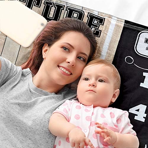 SUKOON Basketball Theme Monthly Milestone Blanket for Baby