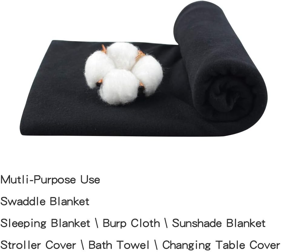 PESAAT Cotton Baby Swaddle Hat Set for Newborns