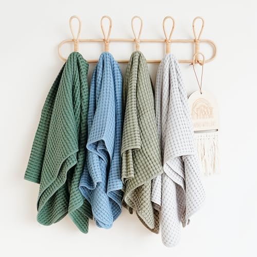 Konssy Waffle Baby Blanket - Soft Cozy Lightweight Swaddle for Boys Girls