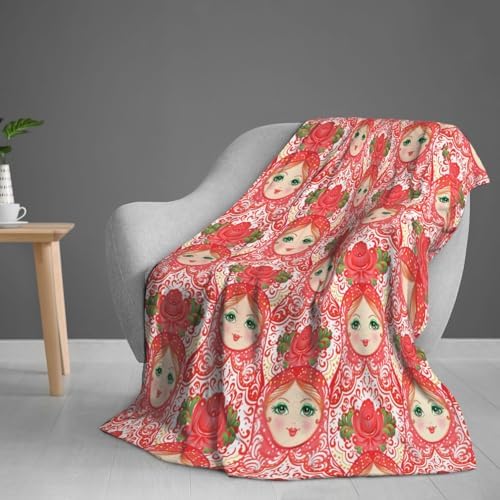 Duduho Traditional Russian Nesting Doll Baby Blanket