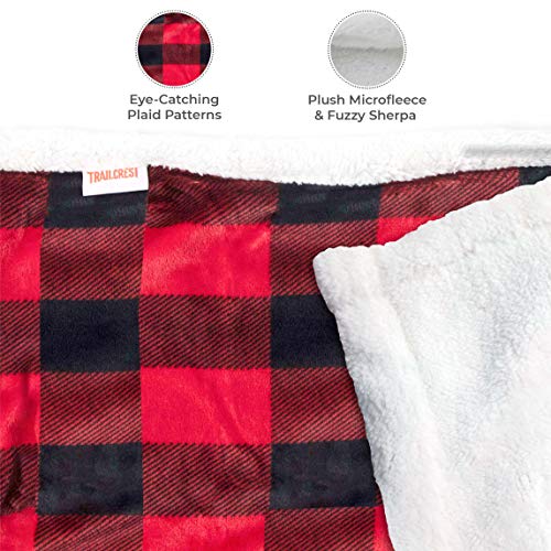 TrailCrest Ultra Soft Sherpa Fleece Plaid Baby Blanket 1