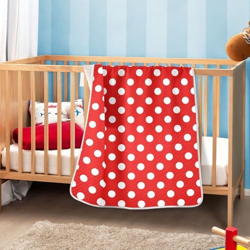 Emelivor Polka Dot Baby Blanket for Girls Boys