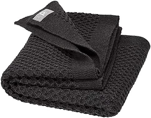 Ecoable Baby Thermal Blanket Merino Wool 31x40 Inches Charcoal Grey