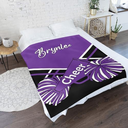 Custom Cheerleader Blanket with Name for Newborn