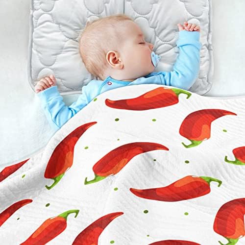 Pigsaly Chili Pepper Baby Blanket 30x40 in
